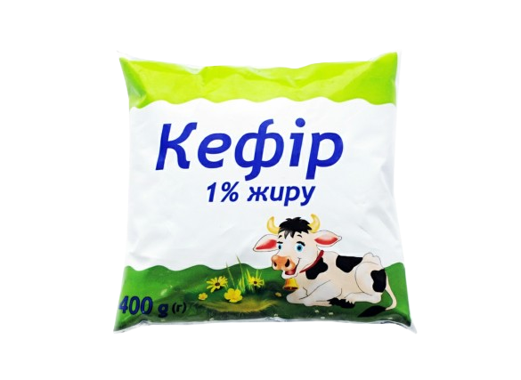 Кефір Адаліс 1% 400 г, плівка поліетиленова